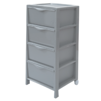 Cassettiera 4 Cassetti Belli&FORTI - Polipropilene Tortora 38x29.5x82cm - Foto 7